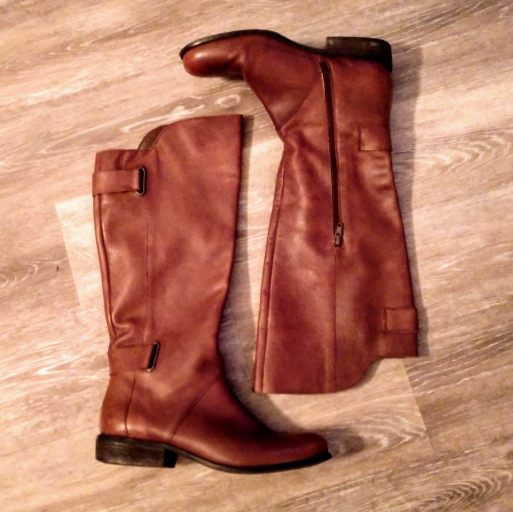 Ciao Bella Brown Leather Tall Riding Boots